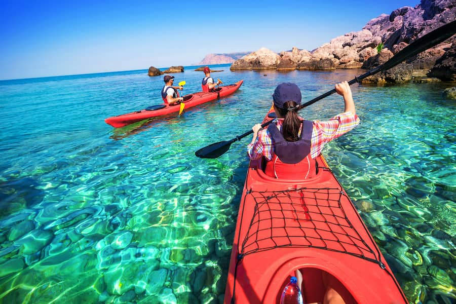 Kayak de mer en Bretagne en famille - Camping en Bretagne